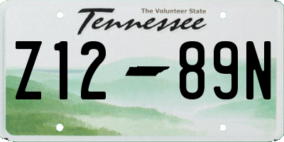 TN license plate Z1289N