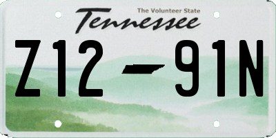 TN license plate Z1291N