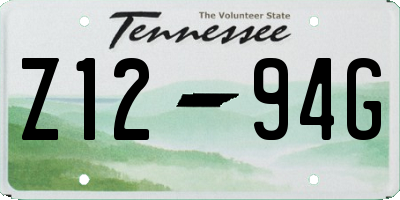 TN license plate Z1294G
