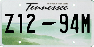 TN license plate Z1294M