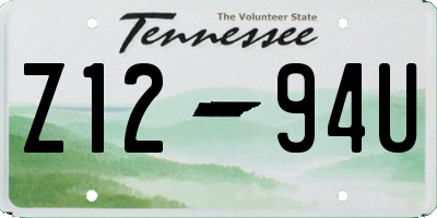 TN license plate Z1294U