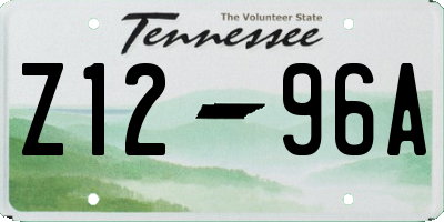 TN license plate Z1296A