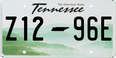 TN license plate Z1296E