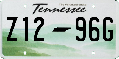TN license plate Z1296G