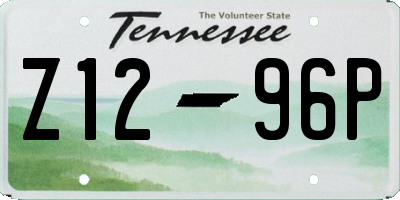 TN license plate Z1296P