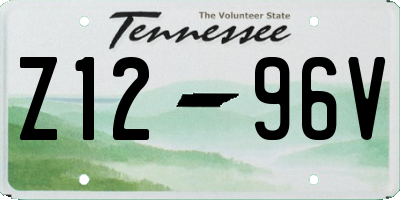 TN license plate Z1296V