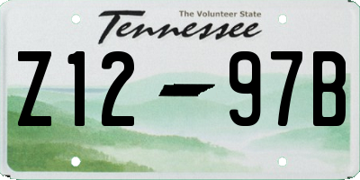 TN license plate Z1297B