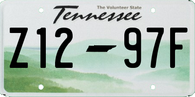 TN license plate Z1297F