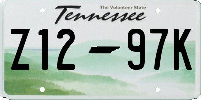TN license plate Z1297K