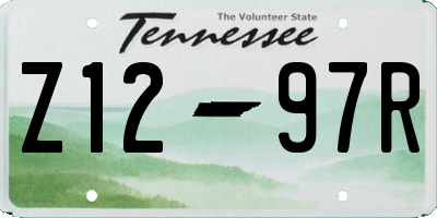 TN license plate Z1297R