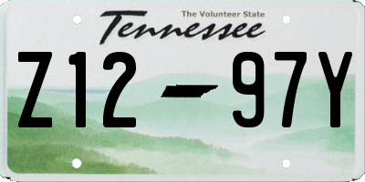 TN license plate Z1297Y