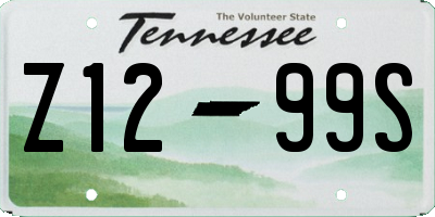TN license plate Z1299S