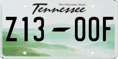 TN license plate Z1300F