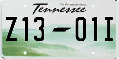 TN license plate Z1301I