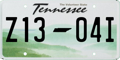 TN license plate Z1304I