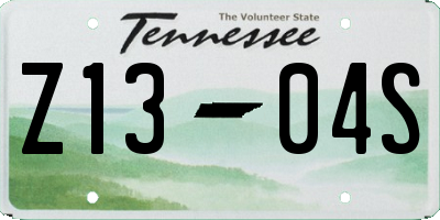 TN license plate Z1304S