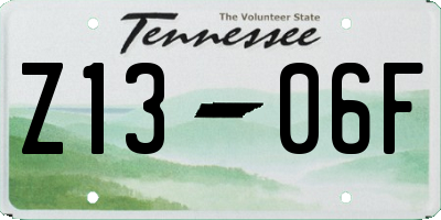 TN license plate Z1306F