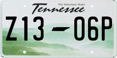 TN license plate Z1306P