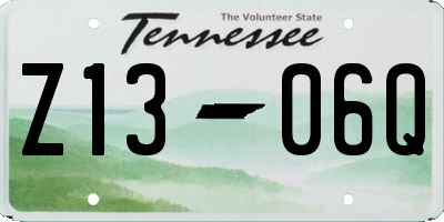 TN license plate Z1306Q