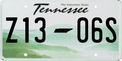 TN license plate Z1306S