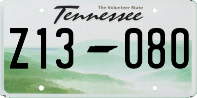 TN license plate Z1308O