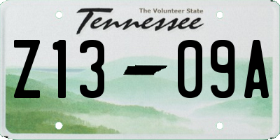 TN license plate Z1309A