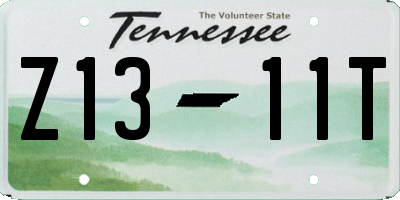 TN license plate Z1311T