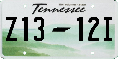 TN license plate Z1312I