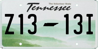 TN license plate Z1313I