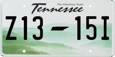 TN license plate Z1315I