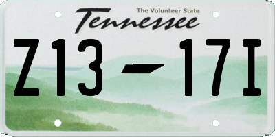 TN license plate Z1317I