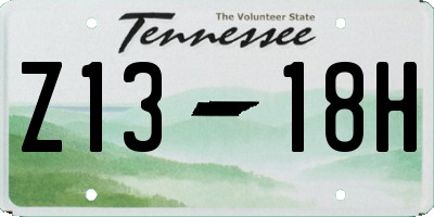 TN license plate Z1318H