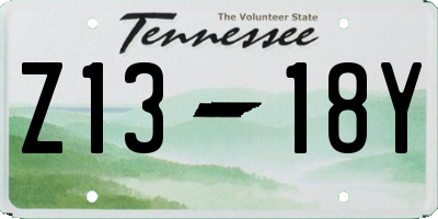 TN license plate Z1318Y