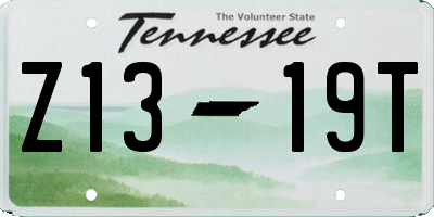 TN license plate Z1319T