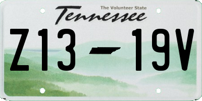 TN license plate Z1319V