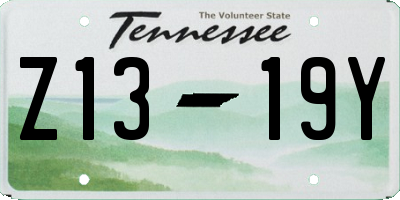 TN license plate Z1319Y