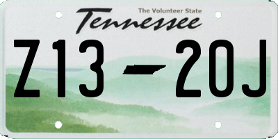 TN license plate Z1320J