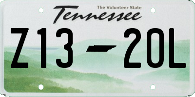 TN license plate Z1320L