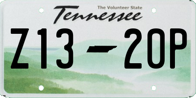 TN license plate Z1320P