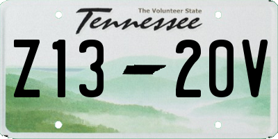 TN license plate Z1320V