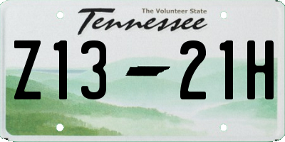 TN license plate Z1321H