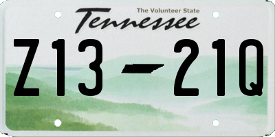 TN license plate Z1321Q