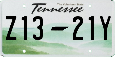 TN license plate Z1321Y