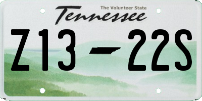 TN license plate Z1322S