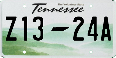 TN license plate Z1324A