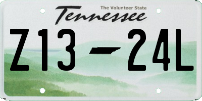 TN license plate Z1324L