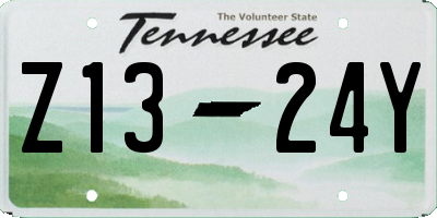 TN license plate Z1324Y