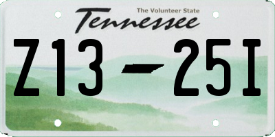 TN license plate Z1325I