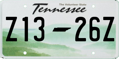 TN license plate Z1326Z