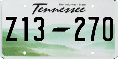 TN license plate Z1327O